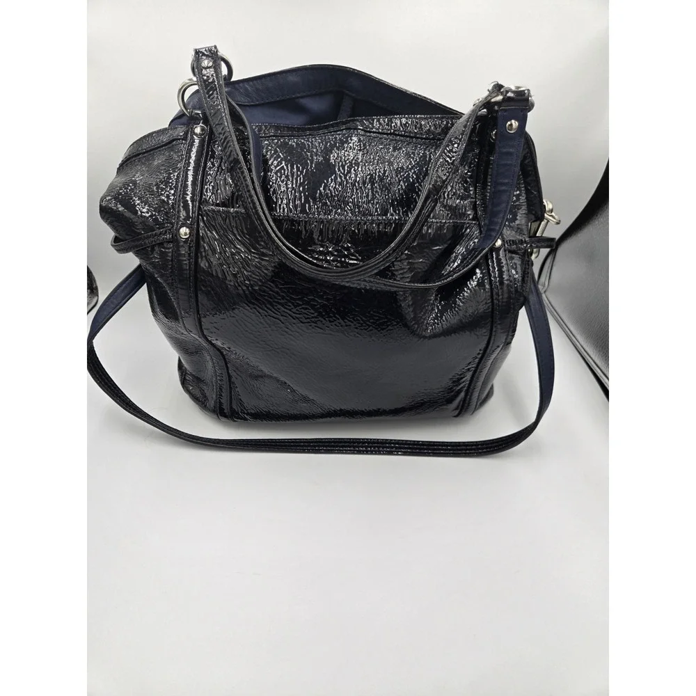 Coach B1273-19569 Navy Blue Audrey Andie Cinched Shoulder Bag